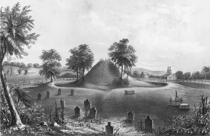 Framed Print : Great Mound at Marietta, 1848 Framed Print : Great Mound at Marietta, 1848