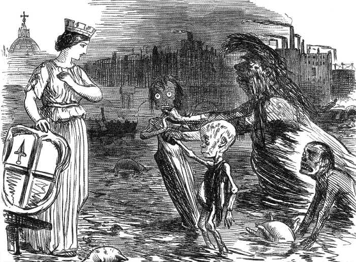 Framed Print : The Great Stink, 1858 Framed Print : The Great Stink, 1858