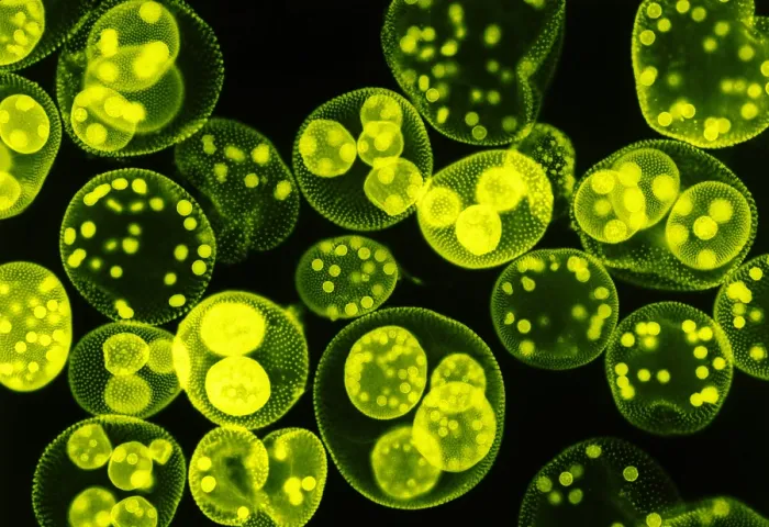 Framed Print : Green algae, Volvox sp. light micrograph Framed Print : Green algae, Volvox sp. light micrograph