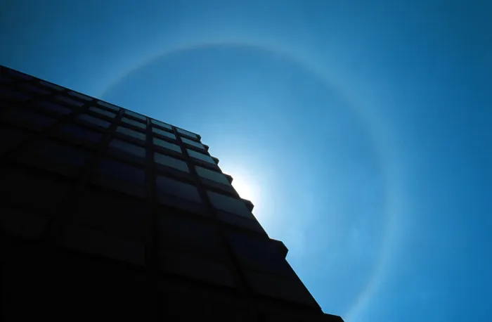 Framed Print : Halo. A halo is any of a variety of bright circles or arcs centered on the sun or moon