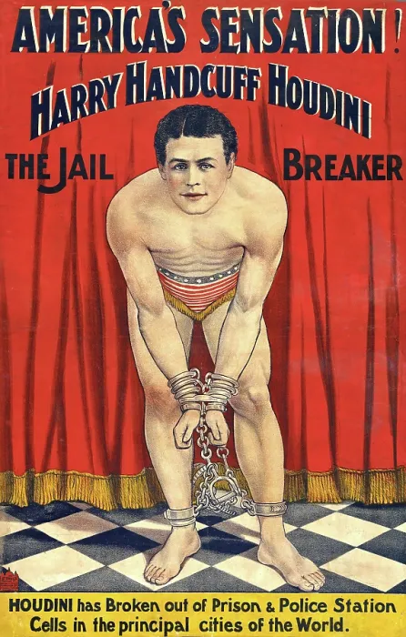 Framed Print : Harry Houdini, Jail Breaker, 1900 Framed Print : Harry Houdini, Jail Breaker, 1900