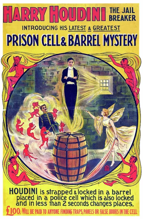 Framed Print : Harry Houdini, Prison Breaker, 1906 Framed Print : Harry Houdini, Prison Breaker, 1906