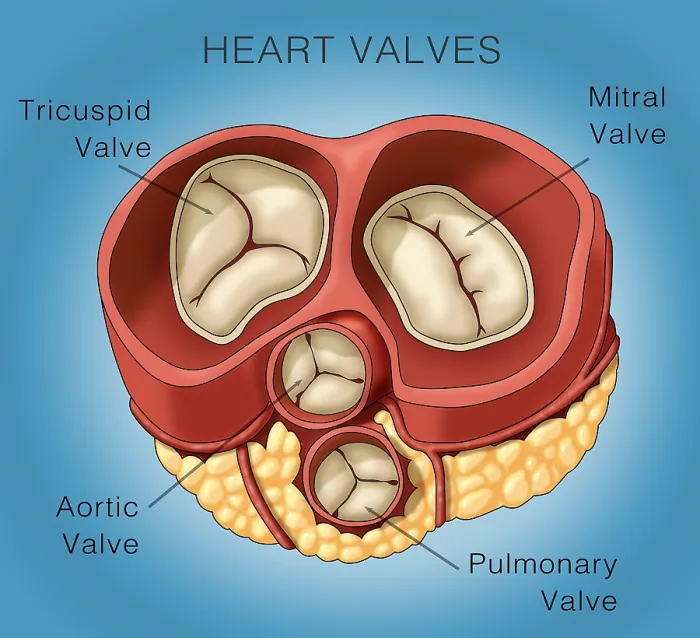 Framed Print : Heart Valves, Illustration