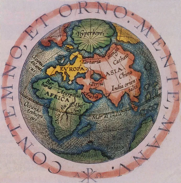 Framed Print : Hemispherical World Map, 1601 Framed Print : Hemispherical World Map, 1601