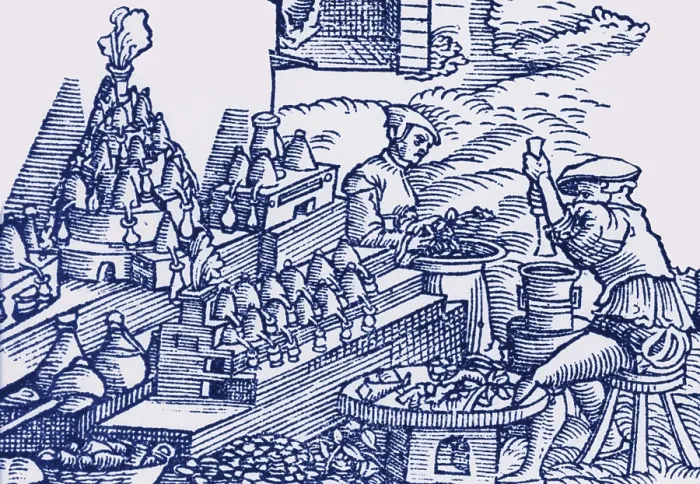 Framed Print : Herbalist Workshop, 16th Century Framed Print : Herbalist Workshop, 16th Century