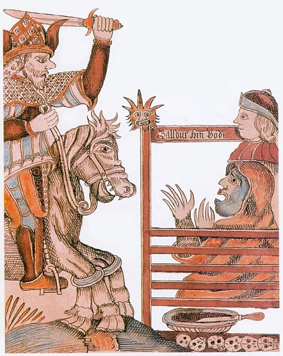 Framed Print : Hermod, Norse God