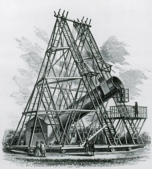 Framed Print : Herschel's 40 Foot Telescope, 1789 Framed Print : Herschel's 40 Foot Telescope, 1789