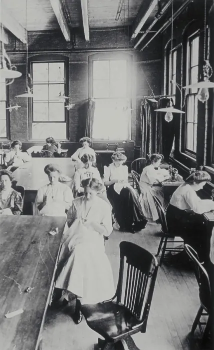 Framed Print : Home Economics, Sewing Class, 1910 Framed Print : Home Economics, Sewing Class, 1910