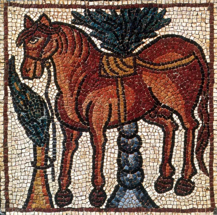 Framed Print : Horse, Byzantine Mosaic, 6th Century Framed Print : Horse, Byzantine Mosaic, 6th Century