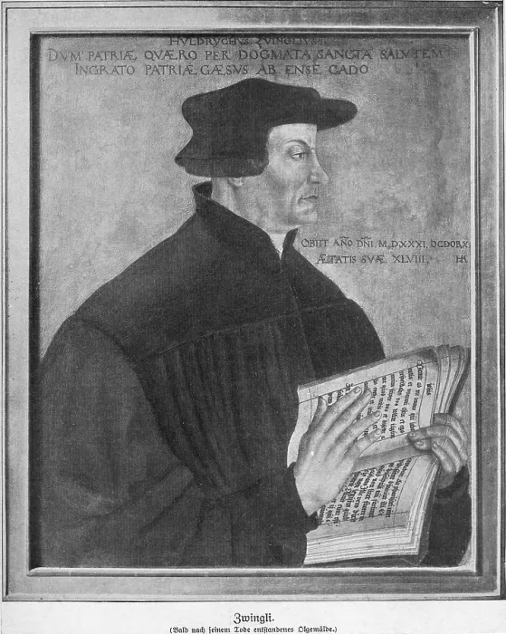 Framed Print : Huldrych Zwingli, Swiss Reformation Leader