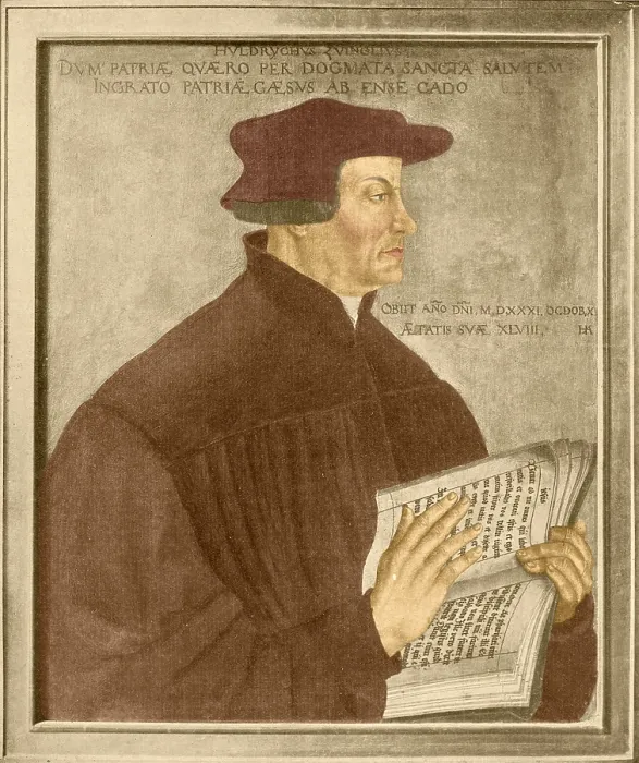 Framed Print : Huldrych Zwingli, Swiss Reformation Leader