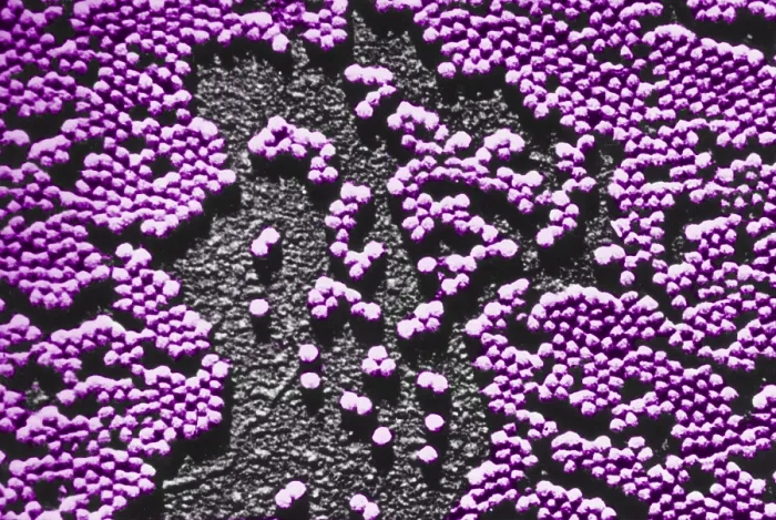Framed Print : Human Enterovirus, Poliovirus, TEM