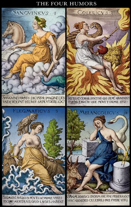 Framed Print : The Four Humors of Hippocratic Medicine