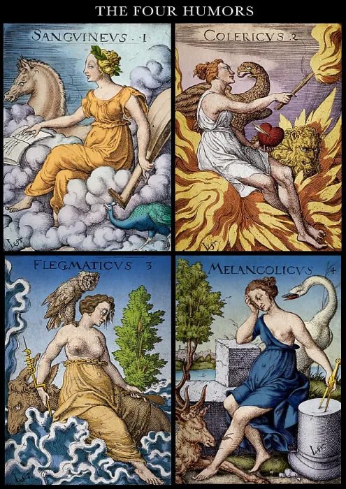 Framed Print : The Four Humors of Hippocratic Medicine Framed Print : The Four Humors of Hippocratic Medicine