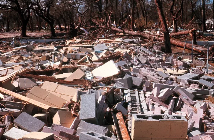Framed Print : Huricane Camille Damage, 1969