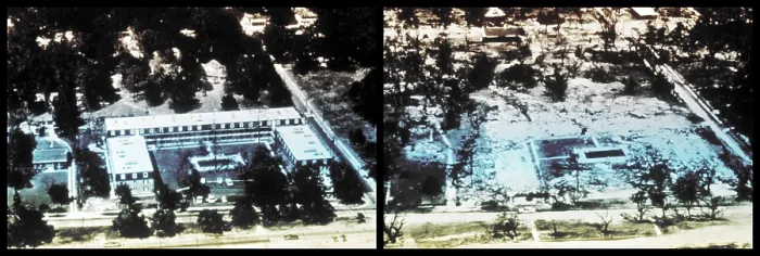 Framed Print : Before and After Hurricane Camille (1969)