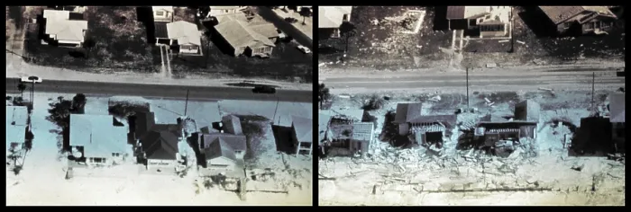 Framed Print : Before and After Hurricane Eloise (1975) Framed Print : Before and After Hurricane Eloise (1975)
