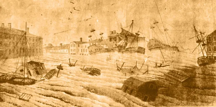 Framed Print : Hurricane, Great September Gale of 1815 Framed Print : Hurricane, Great September Gale of 1815