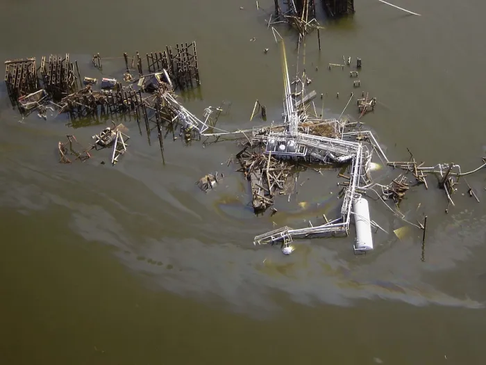 Framed Print : Hurricane Katrina Damage