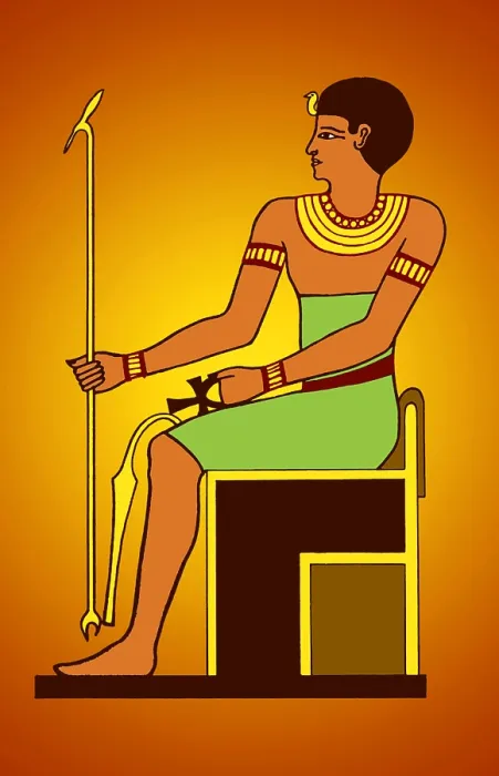 Framed Print : Imhotep, Ancient Egyptian Deity, Illustration