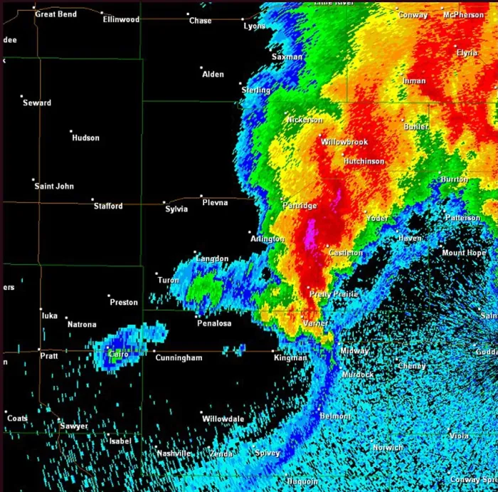 Framed Print : Intense Storm, Radar