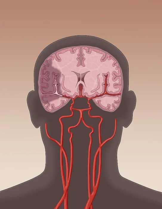 Framed Print : Ischemic Stroke, Illustration Framed Print : Ischemic Stroke, Illustration