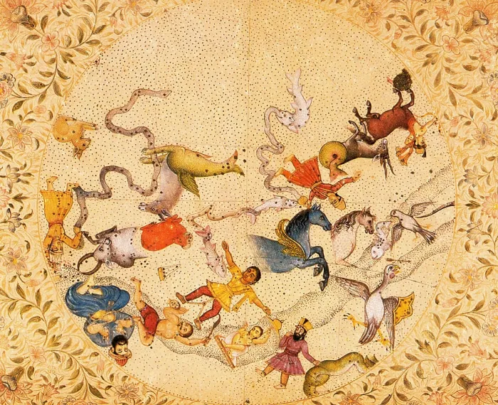 Framed Print : Islamic Celestial Star Map, 1840