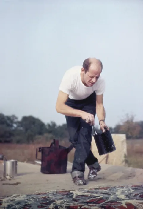 Framed Print : Jackson Pollock at Work, 1950 Framed Print : Jackson Pollock at Work, 1950