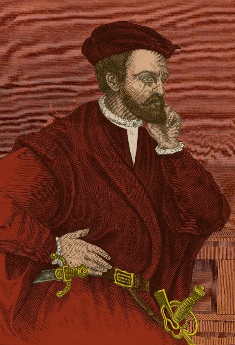 Framed Print : Jacques Cartier, French Explorer Framed Print : Jacques Cartier, French Explorer