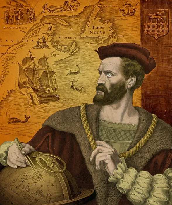 Framed Print : Jacques Cartier, French Explorer Framed Print : Jacques Cartier, French Explorer