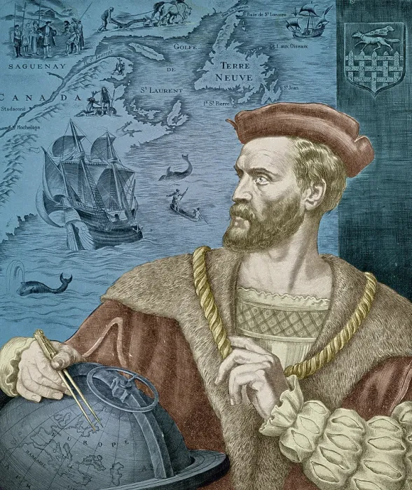 Framed Print : Jacques Cartier, French Explorer