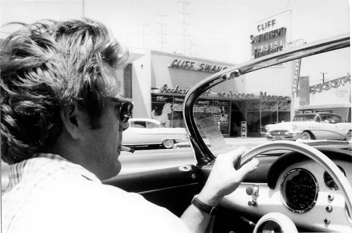 Framed Print : James Dean Driving Porsche Speedster Framed Print : James Dean Driving Porsche Speedster