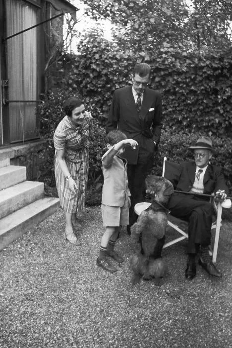 Framed Print : James Joyce and Family, 1938