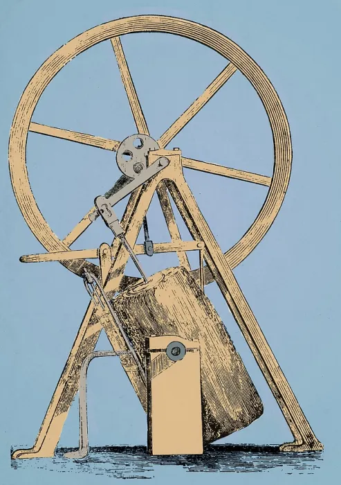 Framed Print : James Watt, Oscillating Engine