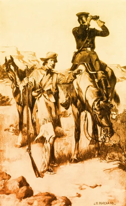 Framed Print : J.C. Fremont and His Guide, Kit Carson Framed Print : J.C. Fremont and His Guide, Kit Carson