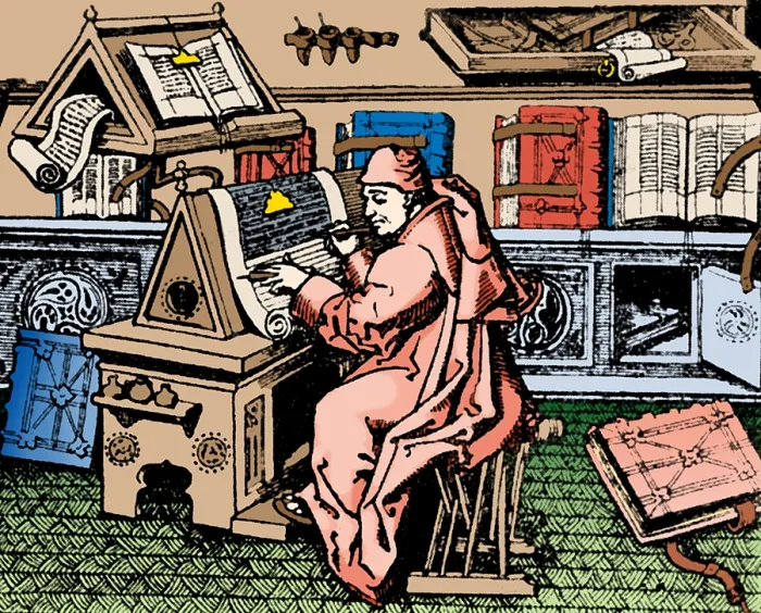 Framed Print : Jean Mielot, Medieval French Scribe Framed Print : Jean Mielot, Medieval French Scribe