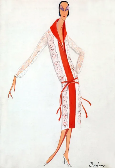 Framed Print : Jeanne Lanvin Fashion Design, 1931
