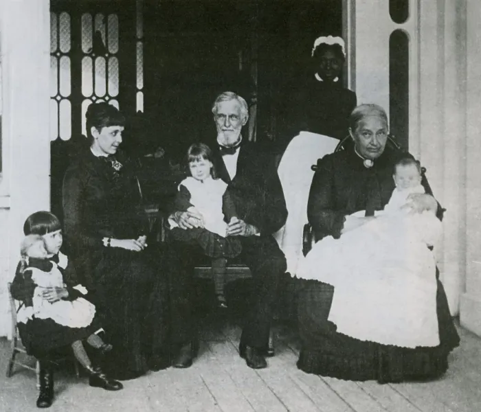 Framed Print : Jefferson Davis with Family, 1885 Framed Print : Jefferson Davis with Family, 1885