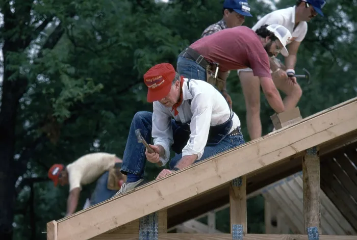 Framed Print : Jimmy Carter, Habitat for Humanity Framed Print : Jimmy Carter, Habitat for Humanity