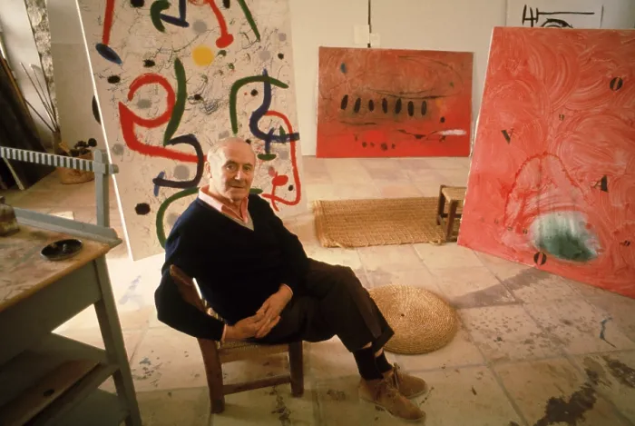 Framed Print : Joan Miro, 1970s Spanish Painter and Sculptor, Surrealism, modernism