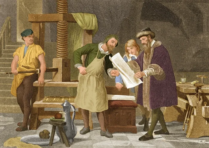 Framed Print : Johannes Gutenberg, German Publisher Framed Print : Johannes Gutenberg, German Publisher
