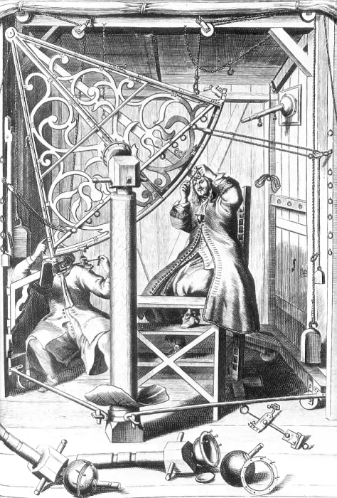 Framed Print : Johannes Hevelius and His Assistant, 1673