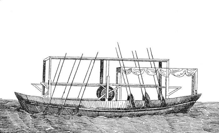 Framed Print : John Fitch Steamboat, 1790 Framed Print : John Fitch Steamboat, 1790