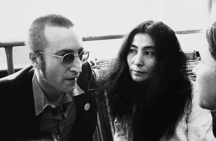Framed Print : John Lennon and Yoko Ono, 1974