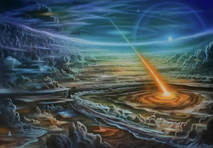 Framed Print : Jupiter Impact, Illustration