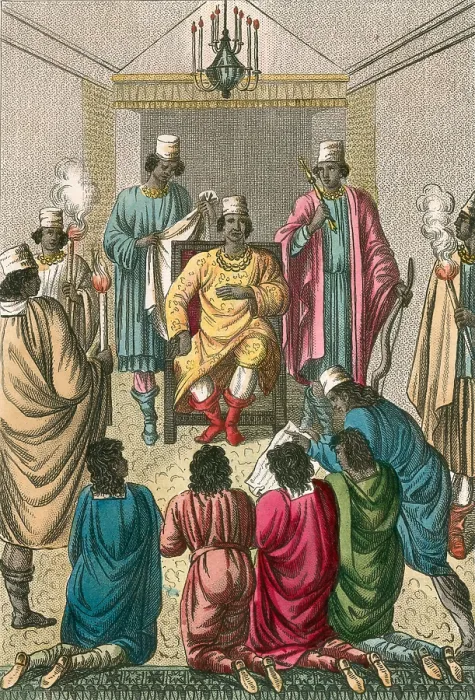 Framed Print : King of Kongo Receiving Dutch Ambassadors, 1642 Framed Print : King of Kongo Receiving Dutch Ambassadors, 1642