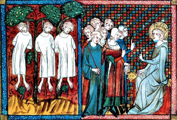 Framed Print : King Louis IX of France Passes Judgement