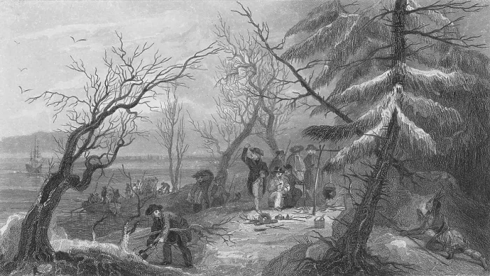 Framed Print : Landing of the Pilgrims On Plymouth Rock, 1620