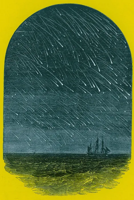 Framed Print : Leonid Meteor Shower, 1799