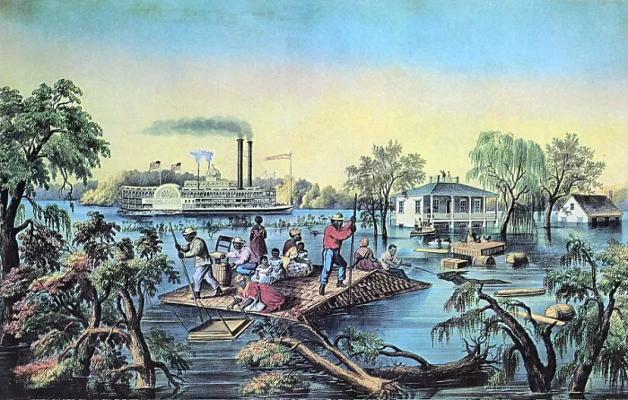 Framed Print : Life on the Mississippi, 1868 Framed Print : Life on the Mississippi, 1868
